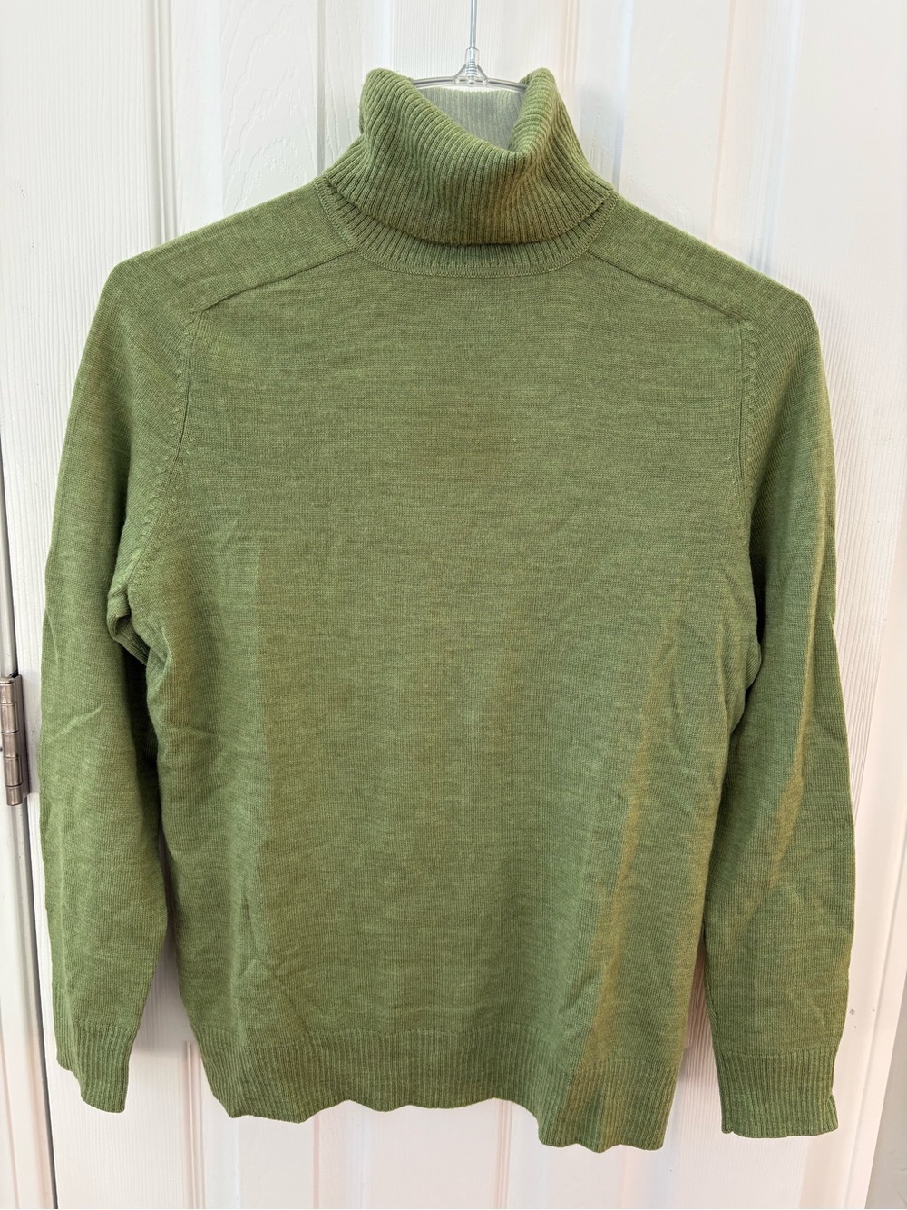 Victor 100% Wool Green Turtleneck Sweater